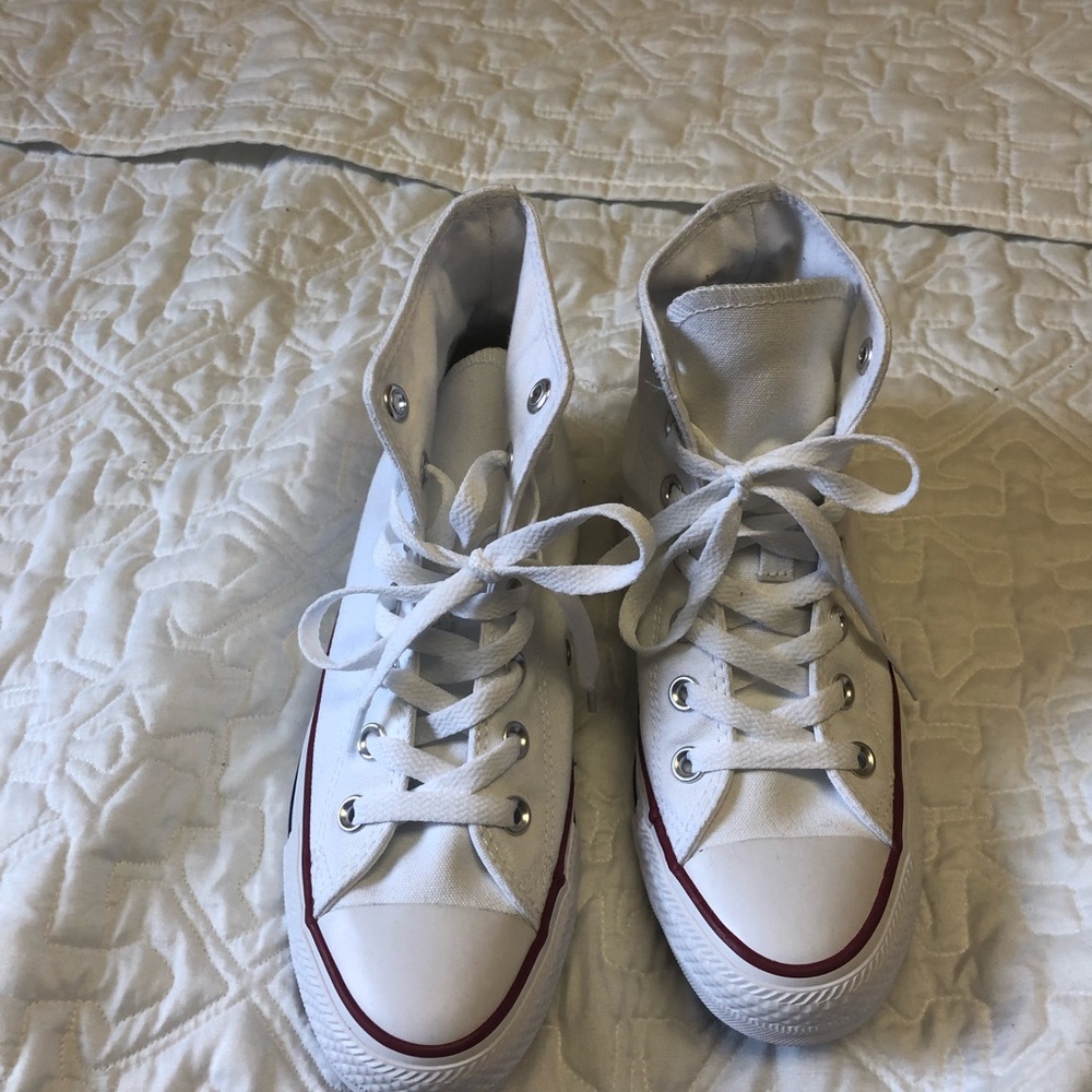 White High Top Converse - Picture 4 of 5